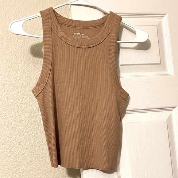 aerie Tops - Aerie cropped high neck tank